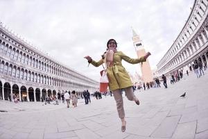 schöne frau in venedig foto