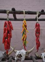 Chilischoten hängen im Mittleren Westen foto