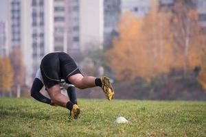 American-Football-Spieler in Aktion foto