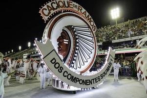 Rio, Brasilien - 12. Februar 2018 - Parade der Sambaschule im Sambodromo. mangueira foto