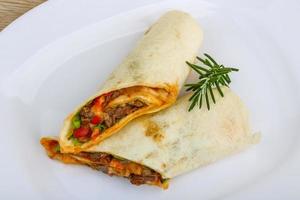 Wrap-Tortilla-Gericht foto