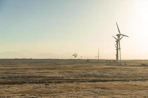 Blick auf den Windpark foto