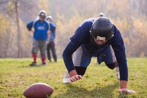 American-Football-Spieler in Aktion foto