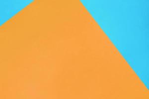 blaue und orange pastellfarbene papierstruktur draufsicht minimaler flacher hintergrund foto