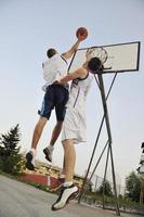 Ansicht des Basketballspielers foto