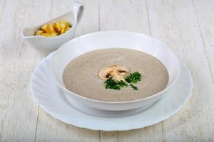 Pilzsuppe Gericht foto