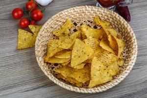 Nachos auf Holz foto