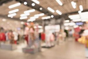 abstrakte Unschärfe Bekleidungsboutique Display Innenraum des Einkaufszentrums Hintergrund foto