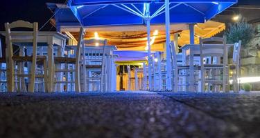 Caféterrasse bei Nacht foto