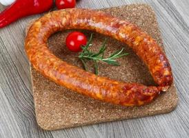 Wurst-Link-Ansicht foto