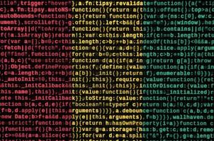 Auf dem Bildschirm wird die Guinea-Flagge mit dem Programmcode dargestellt. das konzept der modernen technologie und standortentwicklung foto