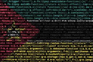 die flagge von mosambik wird auf dem bildschirm mit dem programmcode dargestellt. das konzept der modernen technologie und standortentwicklung foto