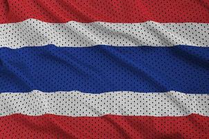 Thailand-Flagge gedruckt auf einem Polyester-Nylon-Sportswear-Mesh-Stoff foto