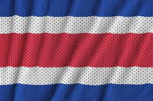 Costa-Rica-Flagge gedruckt auf einem Polyester-Nylon-Sportswear-Mesh-Gewebe foto