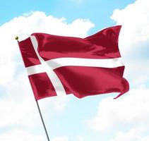 Flagge von Dänemark foto