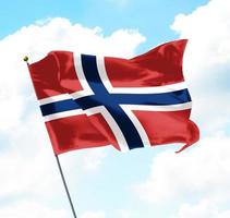 Flagge von Norwegen nor foto