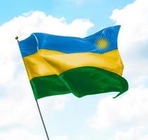 Flagge von Ruanda foto