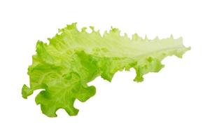 Salatblätter auf weißem Hintergrund foto