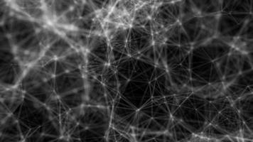 Polygonaler schwarzer monochromer abstrakter Hintergrund formt Netzwerk mit Low-Poly-Linien neuronale Verbindungen Big-Data-Konzept foto