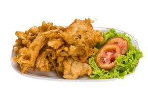 Tempura auf Weiß foto