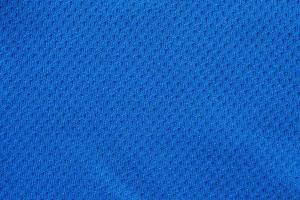 blaue sportbekleidung stoff fußballtrikot trikot textur nahaufnahme foto