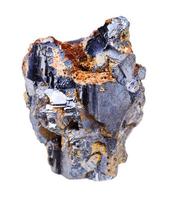 Galena-Mineralkristalle isoliert foto