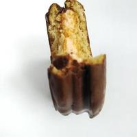 Marshmallow Chocopie isoliert auf weißem Hintergrund foto