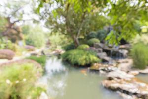 abstrakte Unschärfe Park Gartenteich Hintergrund foto