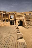 ein blick auf die alte römische stadt beit shean in israel foto