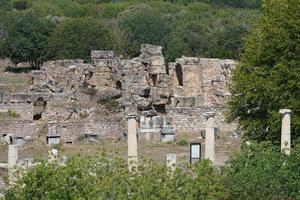 Hadrianische Bäder in der antiken Stadt Aphrodisias in Aydin, Türkei foto