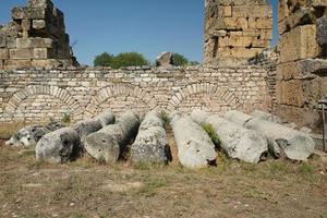 Hadrianische Bäder in der antiken Stadt Aphrodisias in Aydin, Türkei foto
