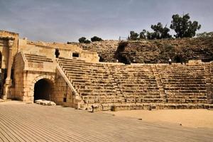 ein blick auf die alte römische stadt beit shean in israel foto