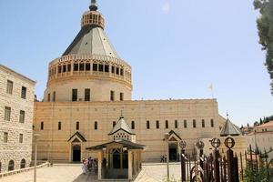 Blick auf die Verkündigungskirche in Nazareth foto