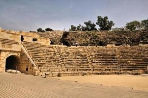 ein blick auf die alte römische stadt beit shean in israel foto