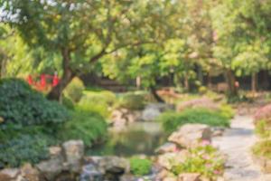 abstrakte Unschärfe Park Gartenteich Hintergrund foto