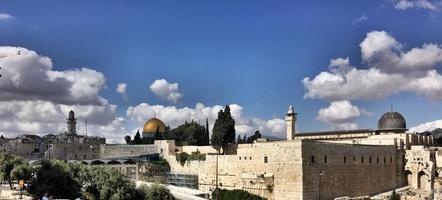 ein Panoramablick auf Jerusalem foto