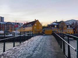 Blick von einer kleinen Brücke in Kopenhagen foto