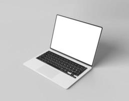 Mackbook Pro-Bildschirm mit Website-Präsentationsmodell foto