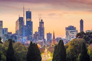 Skyline von Melbourne foto