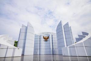 bandung, indonesien - 22. januar 2022, das west java people's fight monument ist das west java people's fight history museum, in tatar pasundan oder parahyangan. foto