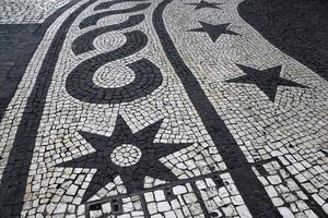 Kopfsteinpflaster Mosaik in Ponte Delgada foto