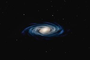 3D-Darstellung. Spiralgalaxie im Weltraum. foto