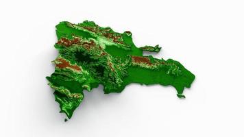 dominikanische republik topografische karte 3d realistische kartenfarbe 3d illustration foto