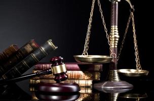 Anwaltskanzlei. Gesetz ein Gerechtigkeitskonzept foto