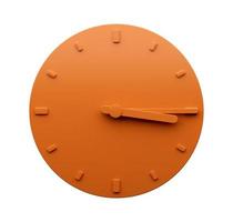 minimal orange uhr 3 15 viertel nach drei uhr abstrakt minimalistisch wanduhr 15 15 oder drei fünfzehn 3d illustration foto