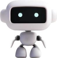 3D-Darstellung. realistisches design des roboter-chatbot-symbol-logos. foto