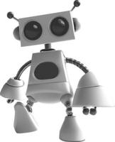 3D-Darstellung. realistisches design des roboter-chatbot-symbol-logos. foto