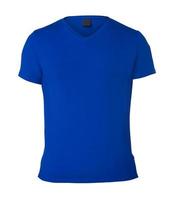 ein blaues T-Shirt, isoliert auf weiss foto