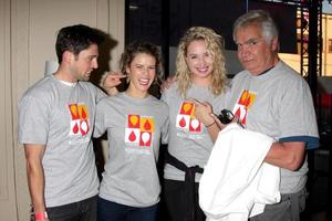 los angeles - 6. oktober - robert adamson, linsey godfrey, molly mccook, john mccook im licht der nacht der spaziergang zugunsten der leukämie-lymphom-gesellschaft in den sunset-gower studios am 6. oktober 2013 in los angeles, ca foto