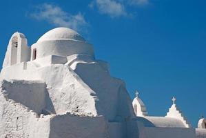 berühmte Kirche paraportiani auf der Insel Mykonos, Griechenland foto